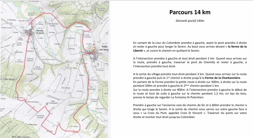 Site parcours 14 km
